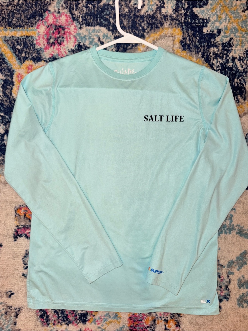 Salt Life SLX Boys Aqua UV Performance Fishing Shirt Long Sleeve
